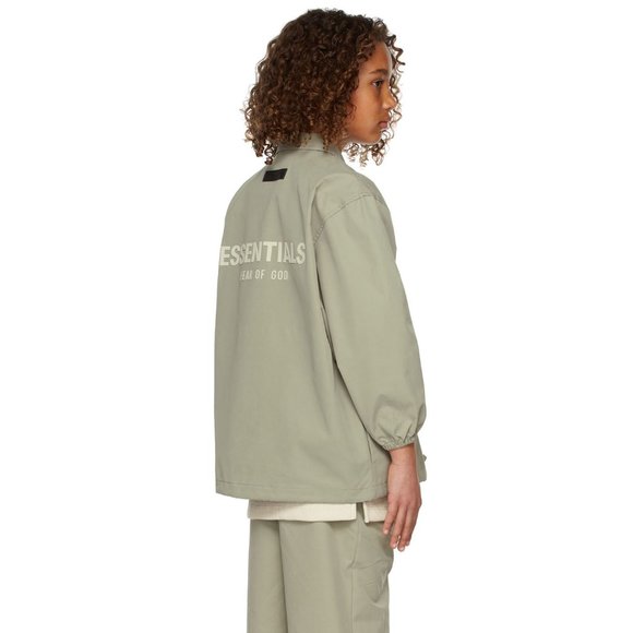 NWT ESSENTIALS GREEN COACHES JACKET - Picture 4 of 4